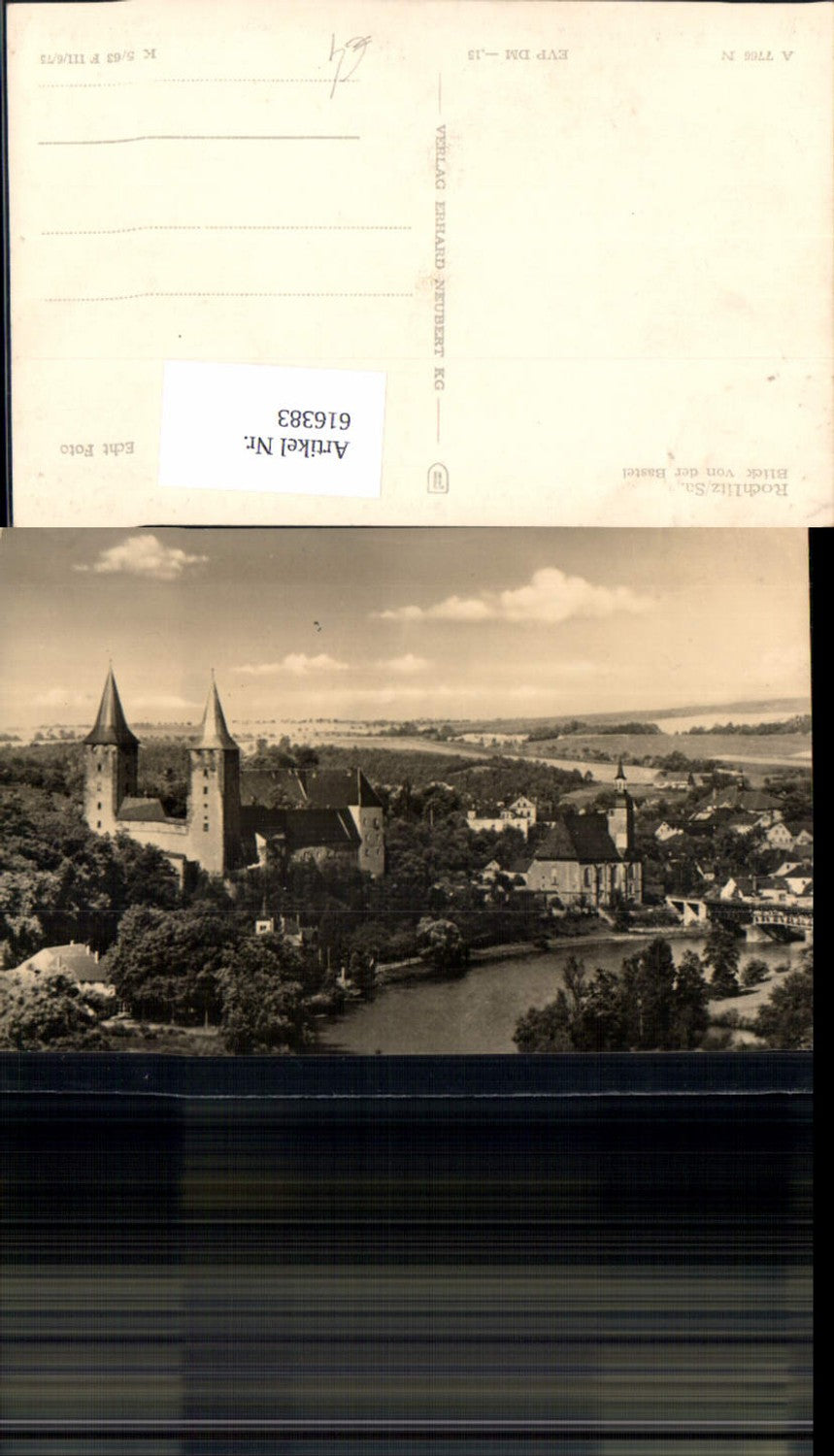 616383,Foto Ak Rochlitz Blick v. d. Bastei