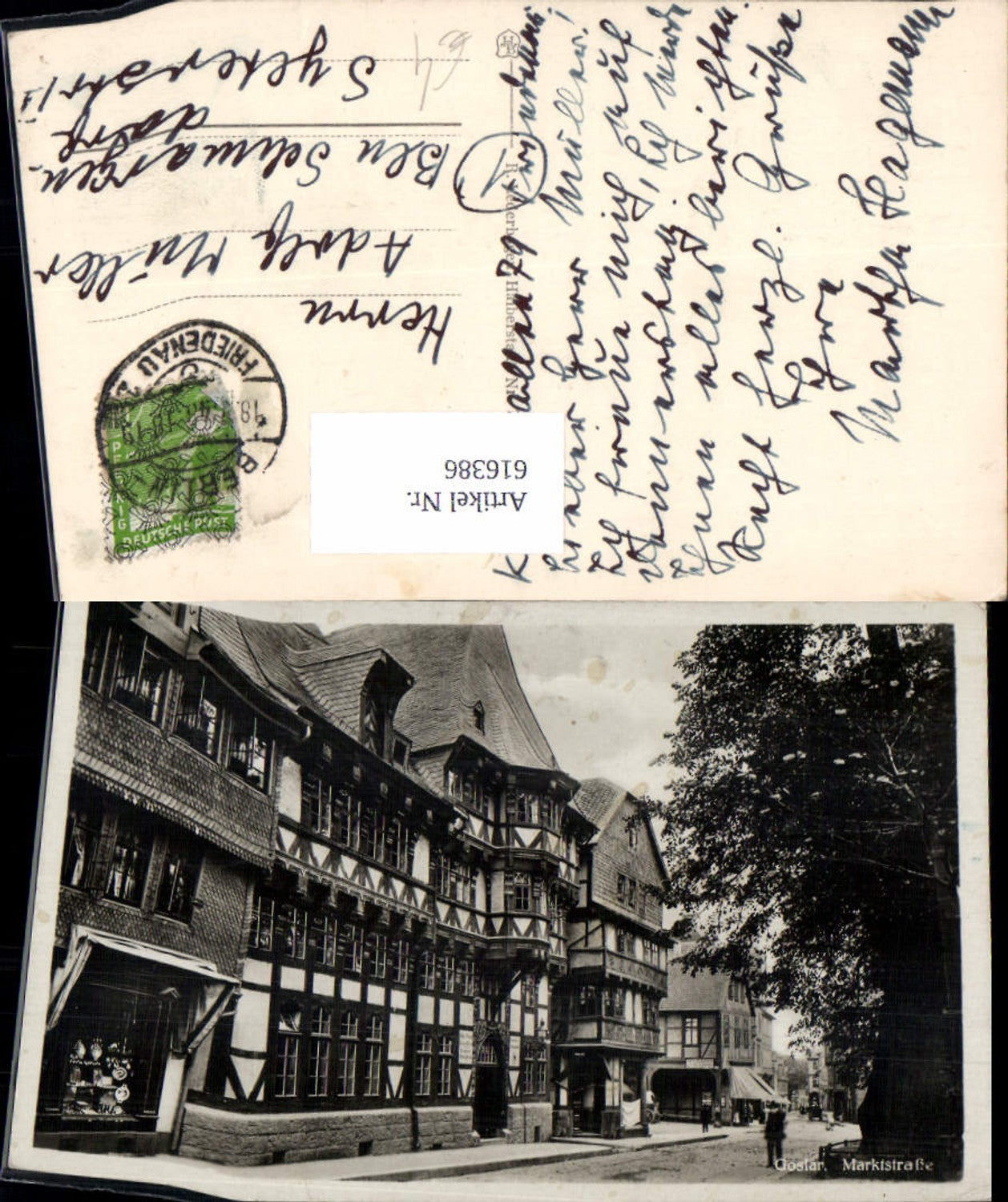 616386,Foto Ak Goslar Marktstraße Ansicht