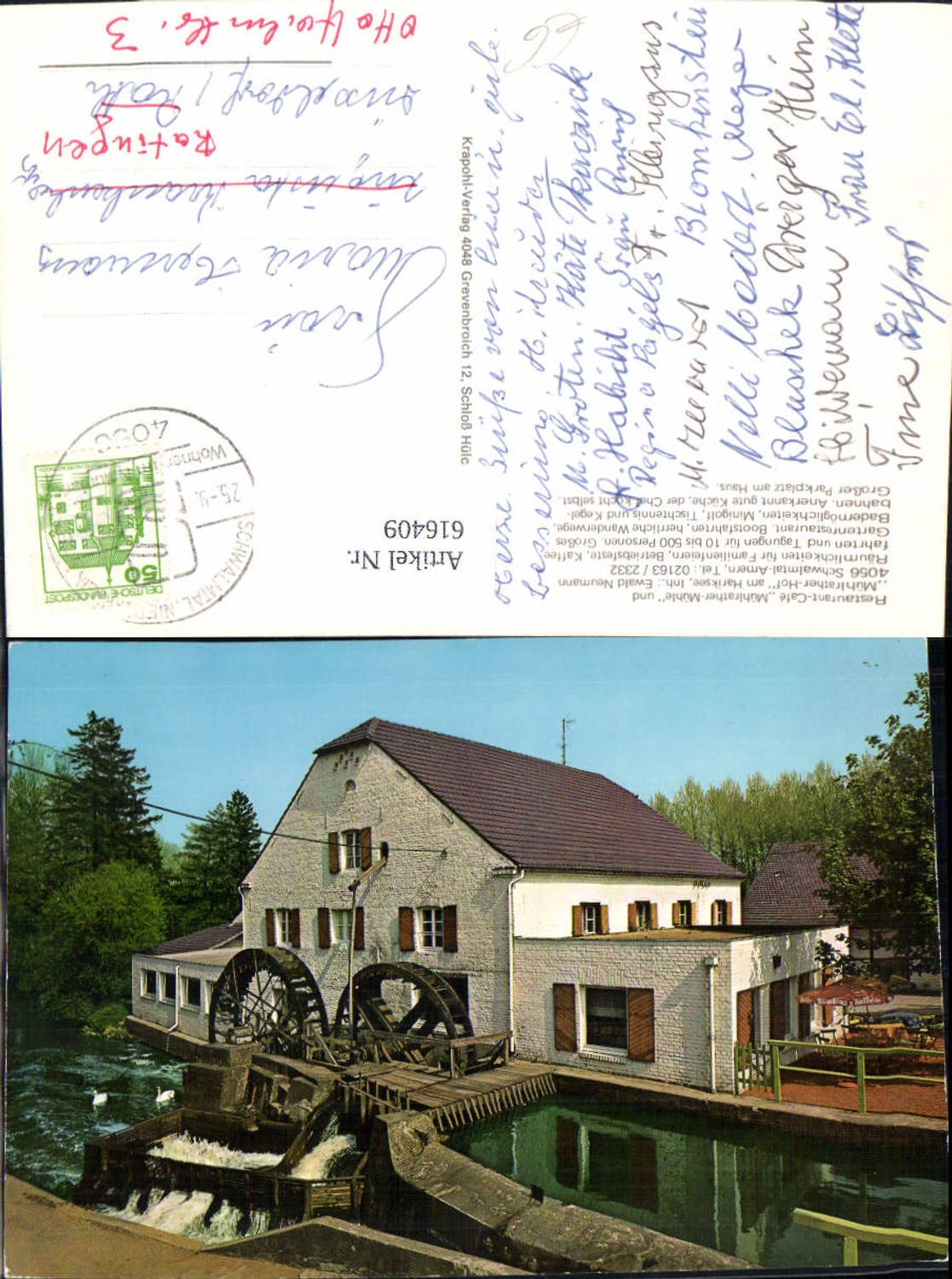 616409,Schwalmtal Amern Mühlrather Mühle Restaurant Mühle Wassermühle