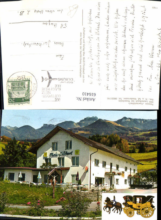 616410,Lauterbach b. Rosenheim Pension Taxistüberl Kutsche Postkutsche