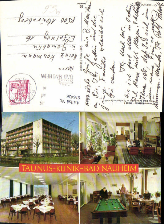 616426,Mehrbild Ak Bad Nauheim Taunus-Klinik Haus 1 Billard