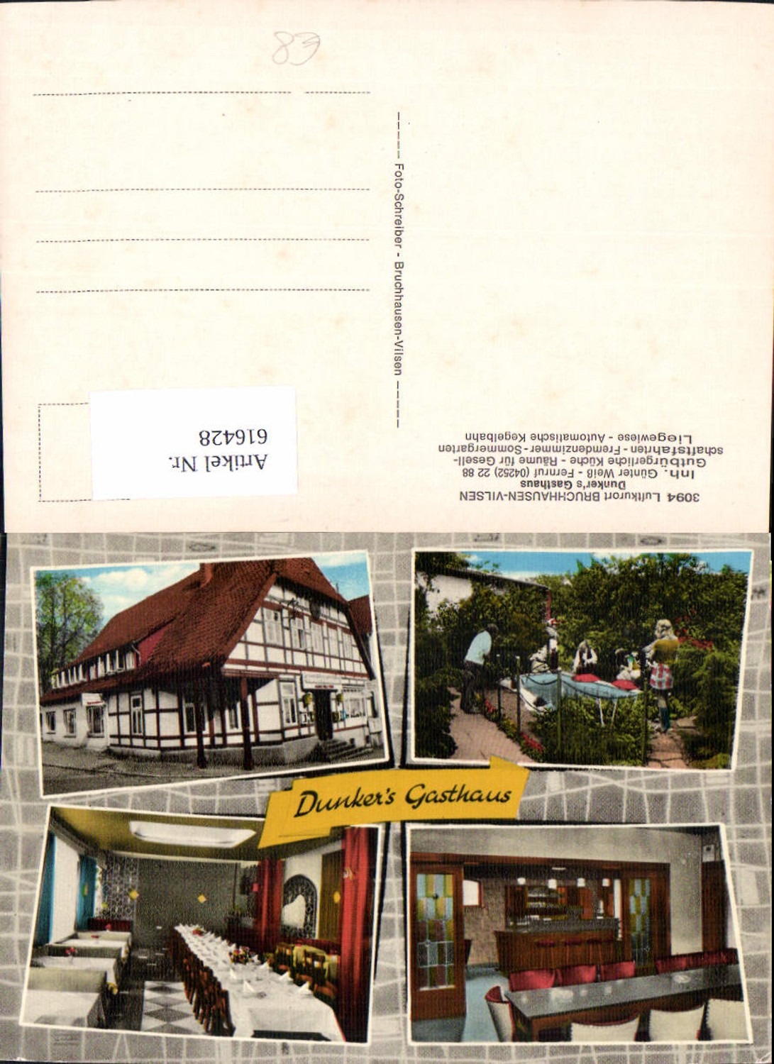 616428,Mehrbild Ak Bruchhausen-Vilsen Dunkers Gasthaus