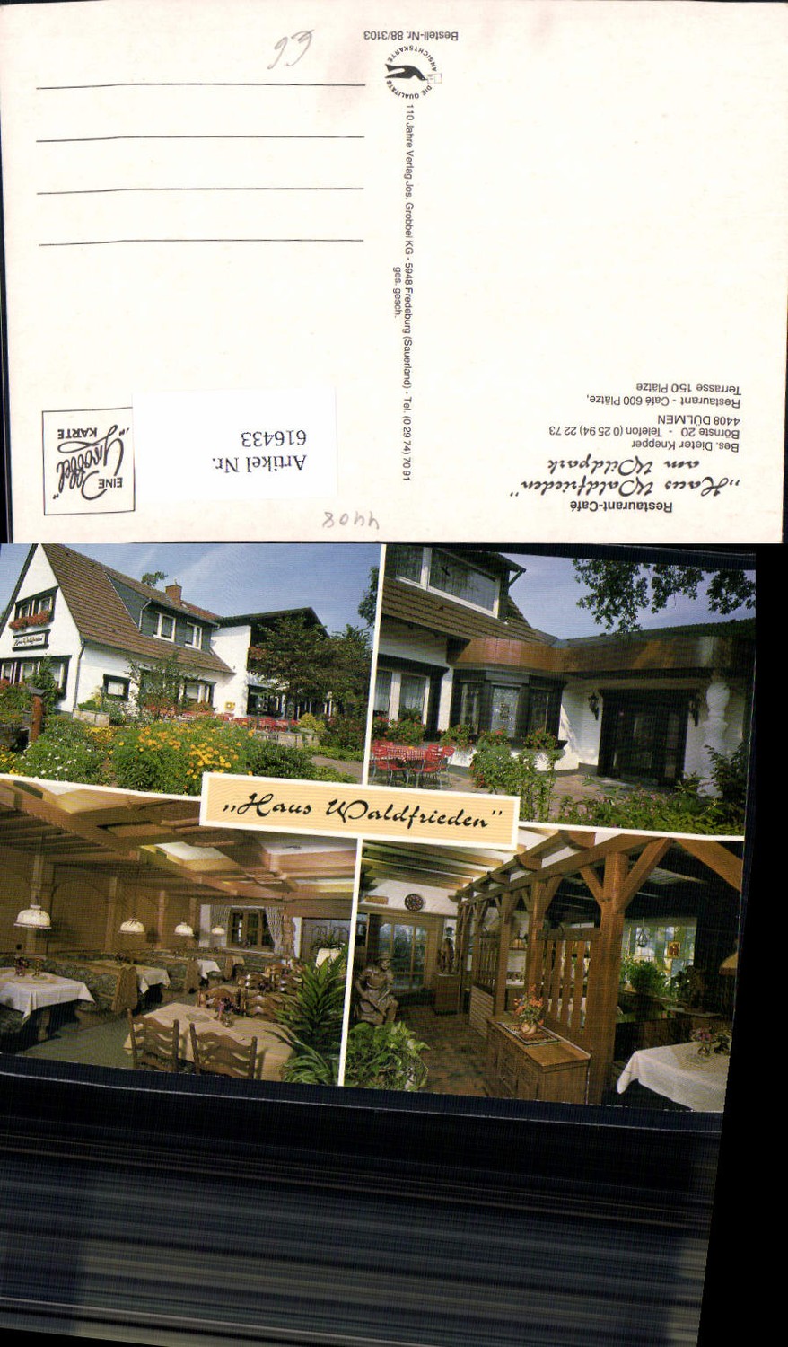 616433,Mehrbild Ak Dülmen Haus Waldfrieden Wildpark