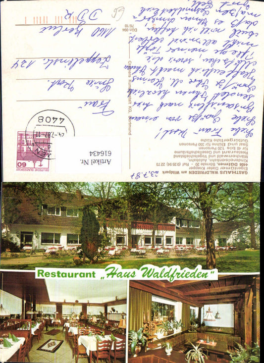 616434,Mehrbild Ak Dülmen Gasthaus Waldfrieden a. Wildpark