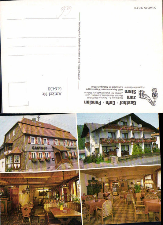 616439,Mehrbild Ak Poppenhausen Wasserkuppe Rhön Gasthof Pension Zum Stern