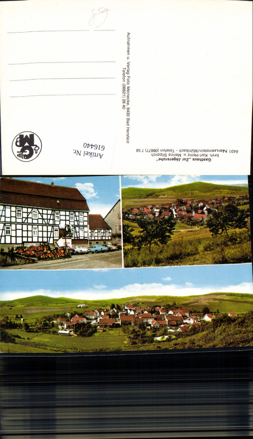 616440,Mehrbild Ak Neuenstein Mühlbach Gasthaus Zur Jägersruhe