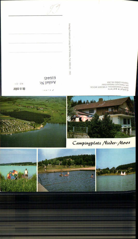 616445,Mehrbild Ak Freiensteinau Campingplatz Nieder-Moos Segelboot Fischen Angeln