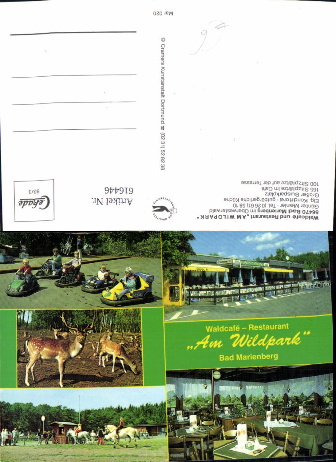 616446,Mehrbild Ak Bad Marienberg Oberwesterwald Waldcafe Restaurant Am Wildpark