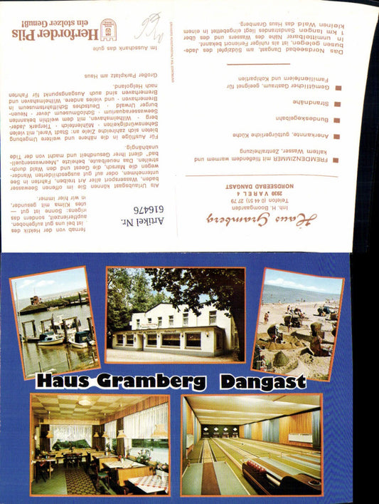 616476,Mehrbild Ak Varel Nordseebad Dangast Haus Gramberg Kegelbahn Strandleben