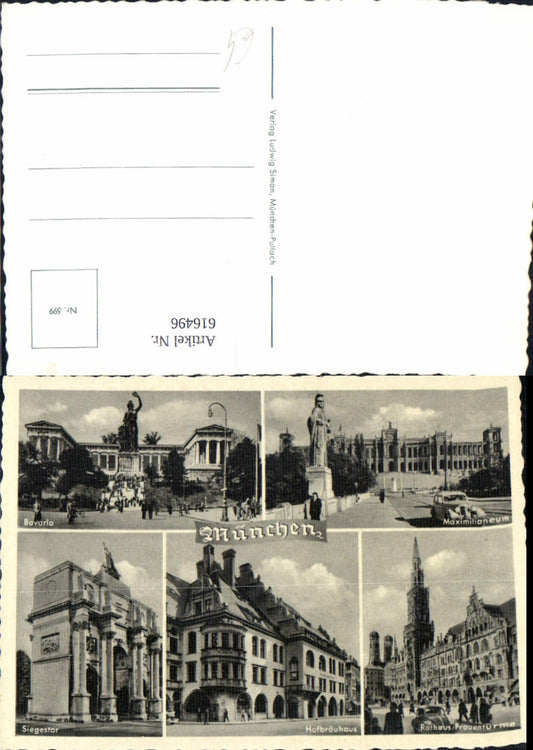 616496,Mehrbild Ak München Bavaria Hofbräuhaus Siegestor