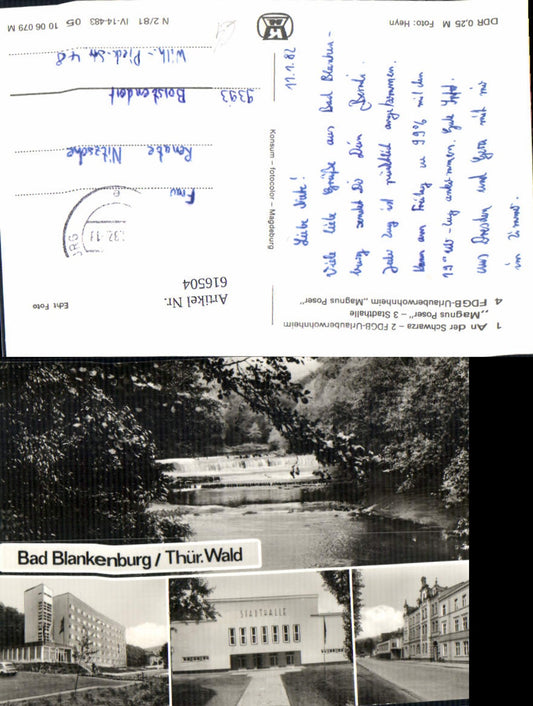 616504, Multi-image postcard Bad Blankenburg Thuringian Forest Town Hall