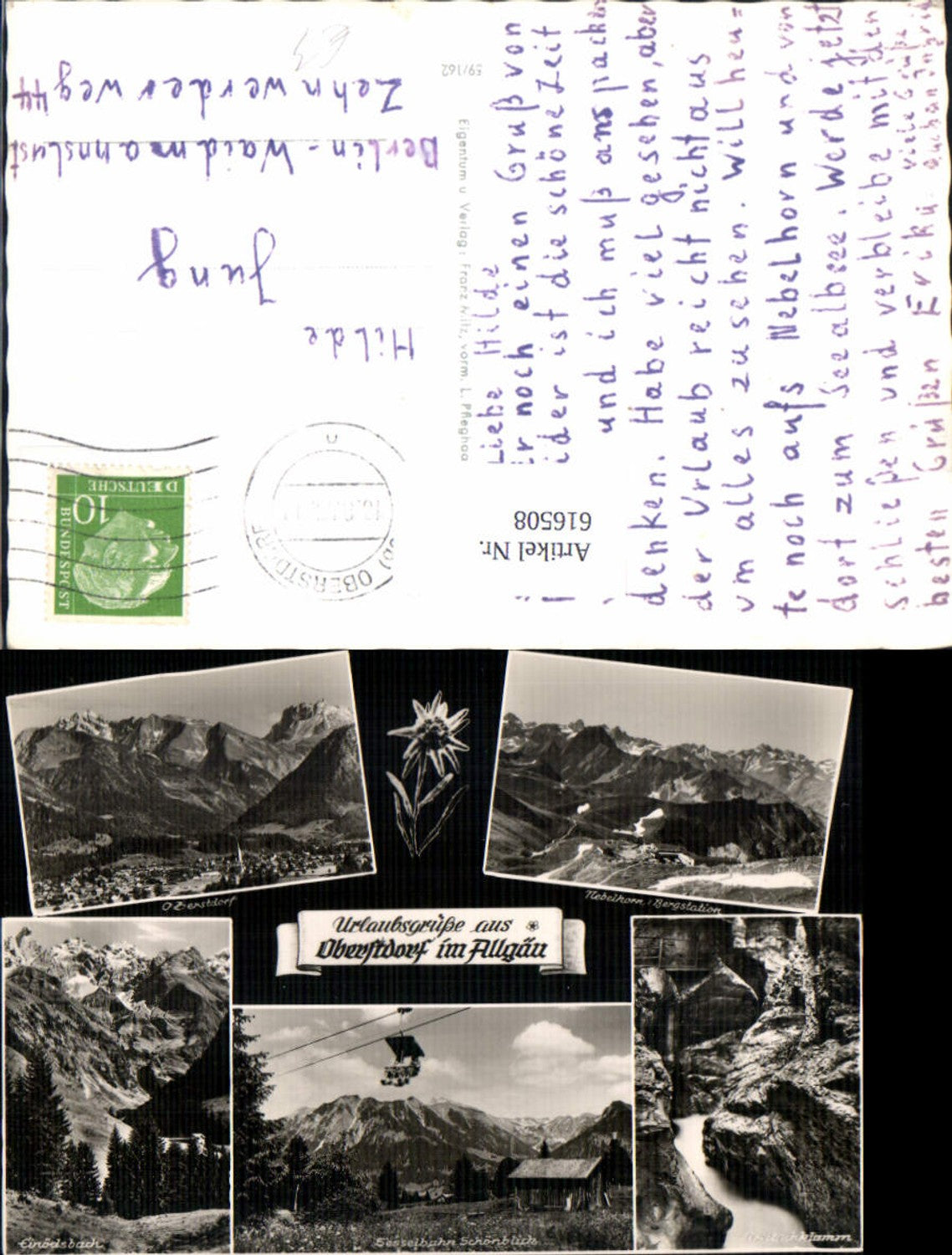 616508,Mehrbild Ak Oberstdorf i. Allgäu Einödsbach Nebelhorn Bergstation Breitachklamm