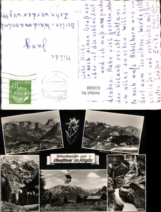 616508,Mehrbild Ak Oberstdorf i. Allgäu Einödsbach Nebelhorn Bergstation Breitachklamm