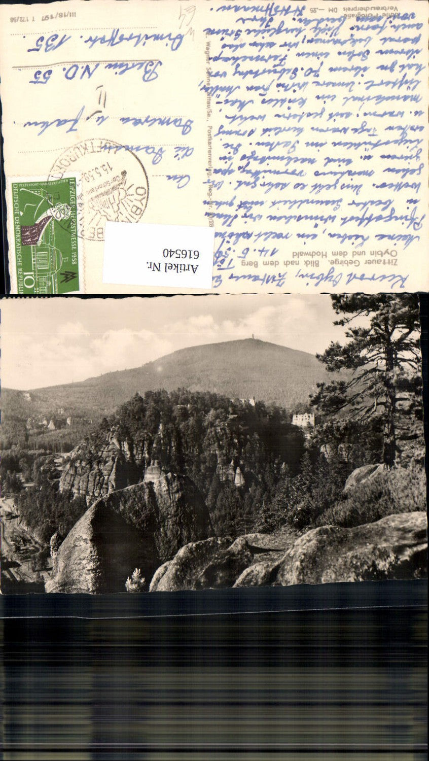 616540,Oybin Zittauer Gebirge Blick n. d. Berg Oybin u. d. Hochwald Burg