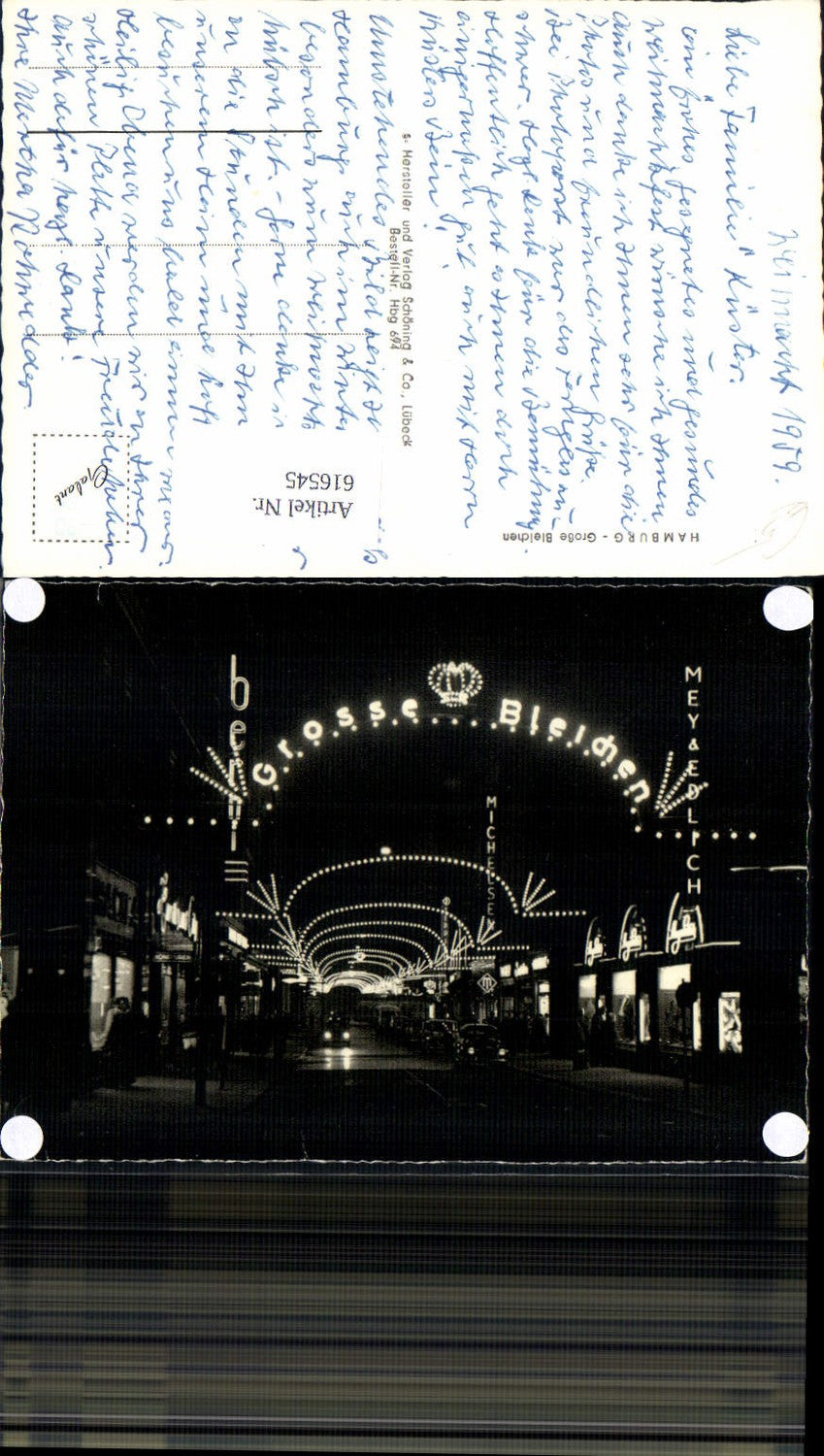 616545,Hamburg Große Bleichen b. Nacht