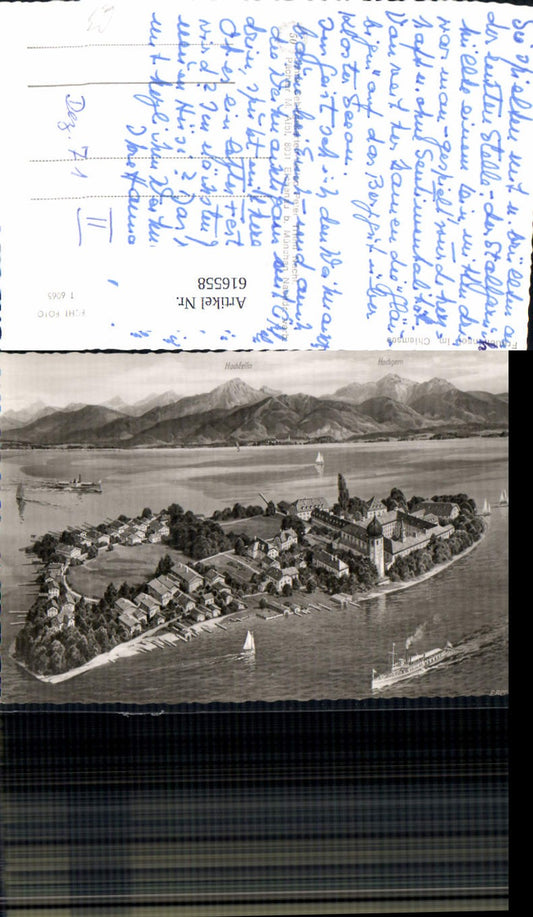 616558,Foto Ak Fraueninsel i. Chiemsee Gemeinde Chiemsee Schiff Dampfer