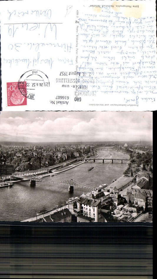 616607,Foto Ak Frankfurt a. Main Sachsenhausen m. Mainbrücken