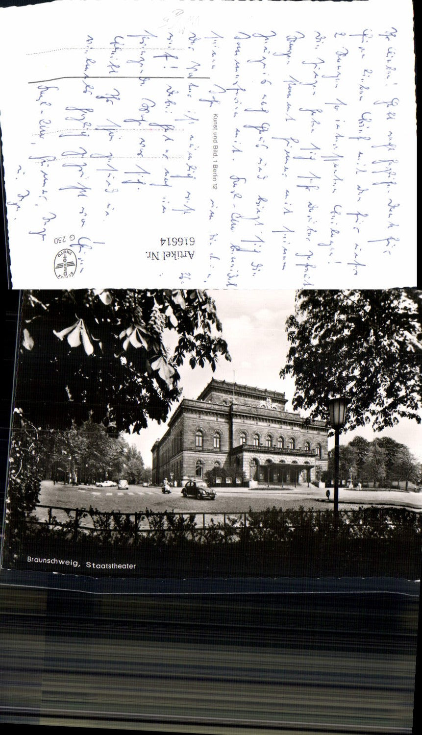 616614,Foto Ak Braunschweig Staatstheater Theater VW Käfer