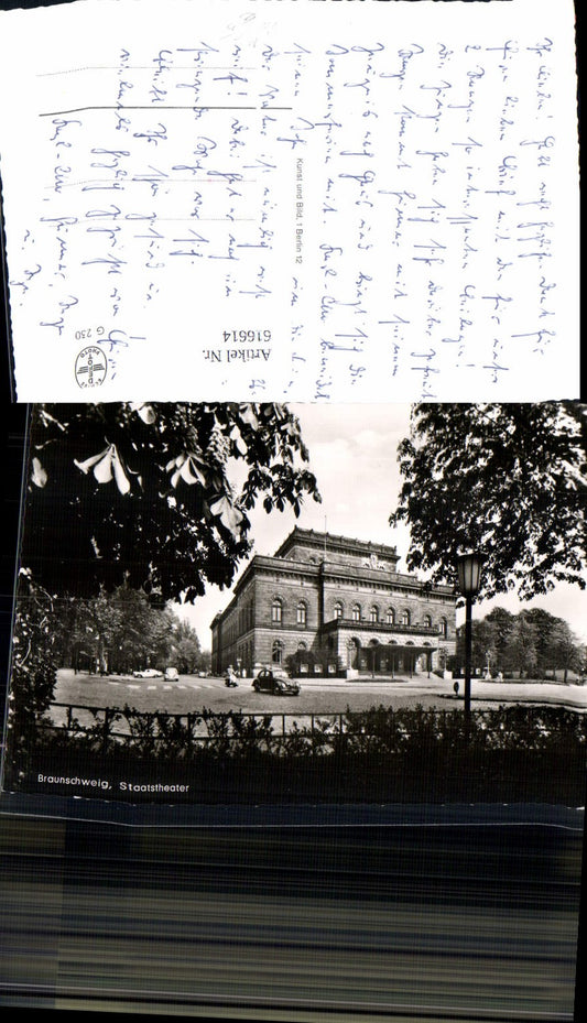 616614,Foto Ak Braunschweig Staatstheater Theater VW Käfer