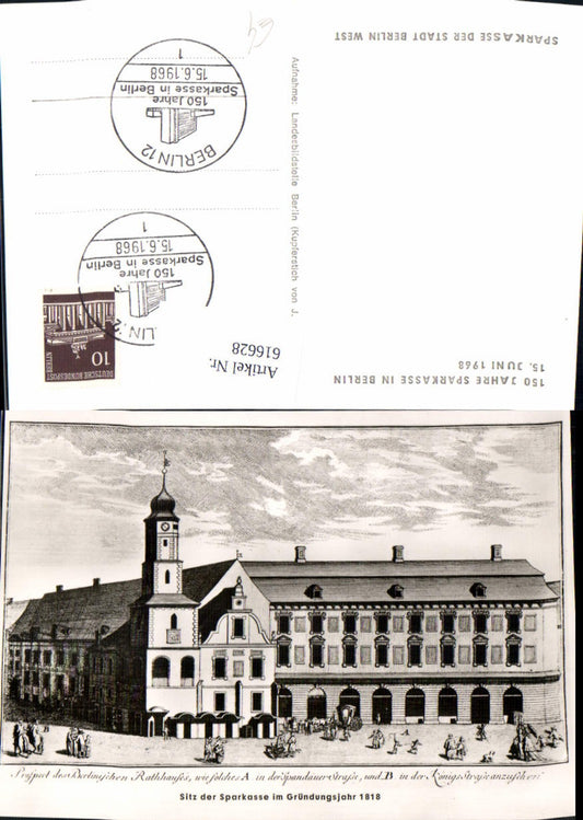 616628,Berlin 150 Jahre Sparkasse Königstraße