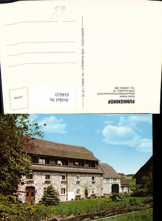 616633,Sundern Altenhellefeld Funkenhof Hotel Keeve