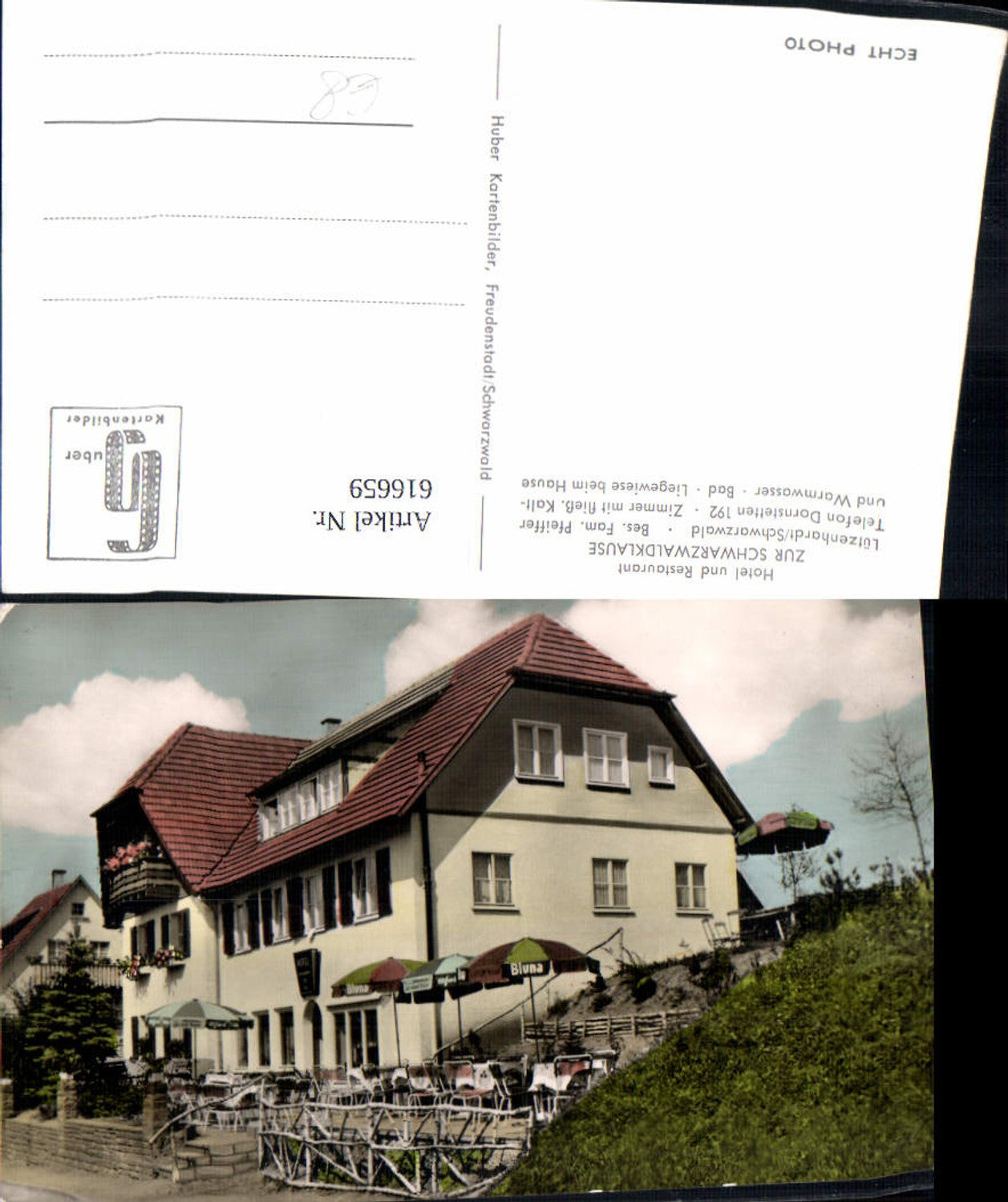 616659,Foto Ak Waldachtal Lützenhardt Schwarzwald Hotel u. Restaurant Zur Schwarzwaldklause