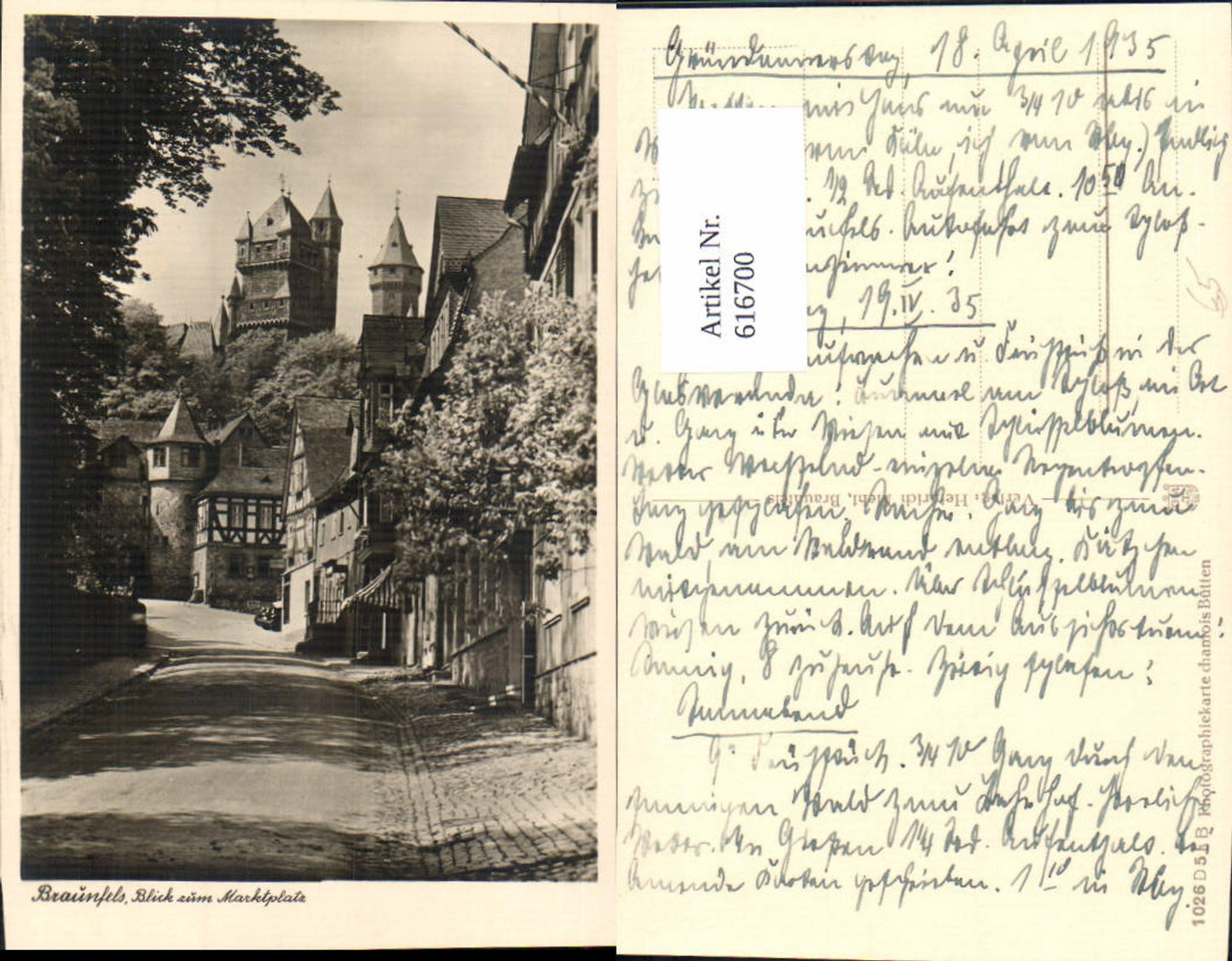 616700,Braunfels Blick z. Marktplatz