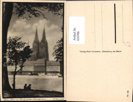 616706,Köln a. Rhein Dom v. Deutz gesehen