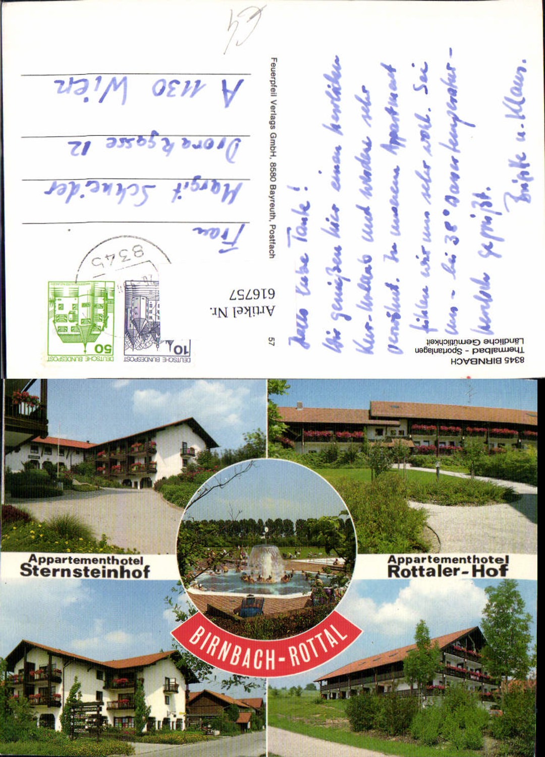 616757,Mehrbild Ak Birnbach Bad Birnbach Appartementhotel Sternsteinhof u. Rottaler-Hof