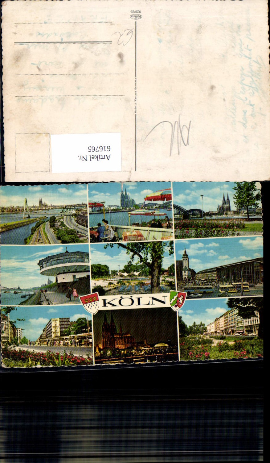 616765,Mehrbild Ak Köln a. Rhein Dom Bahnhof Bus Brücke