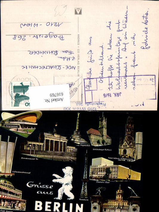 616769,Mehrbild Ak Berlin Brandenburger Tor Cafe Kranzler Siegessäule Berliner Bär