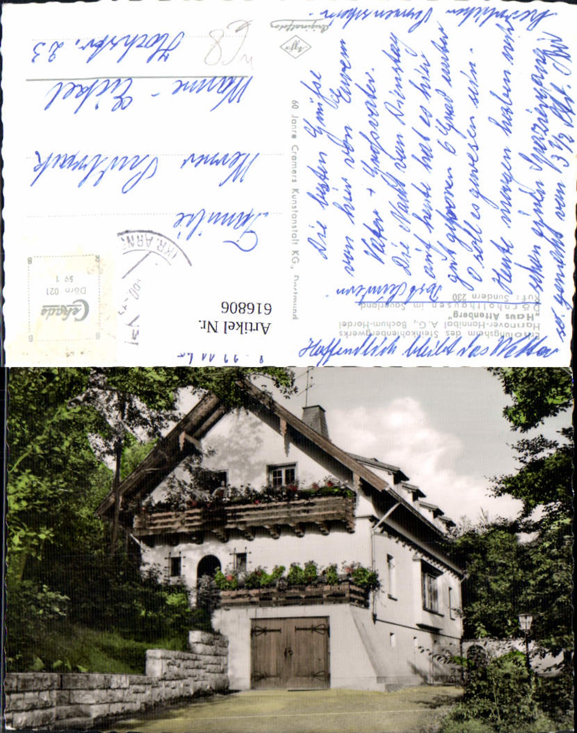 616806,Foto Ak Sundern Stockum Dörnholthausen i. Sauerland Erholungsheim Haus Altenberg