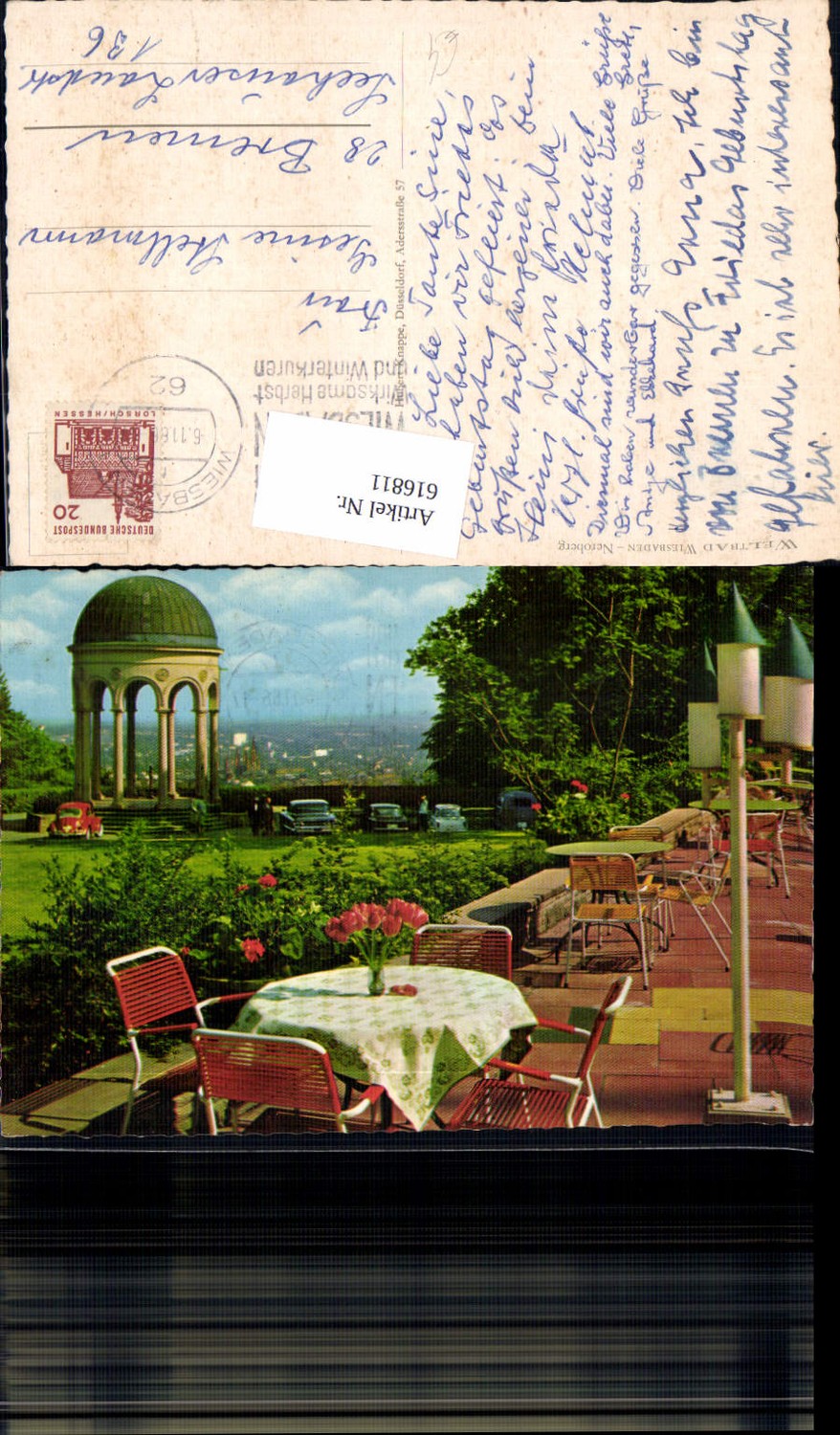 616811,Wiesbaden Neroberg Tempel Terrasse VW Käfer