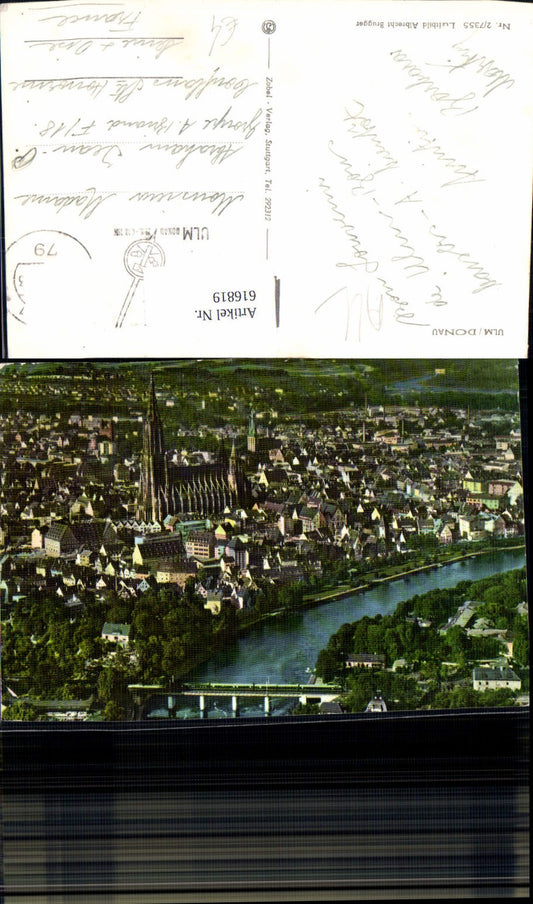 616819, Aerial view of Ulm on the Danube