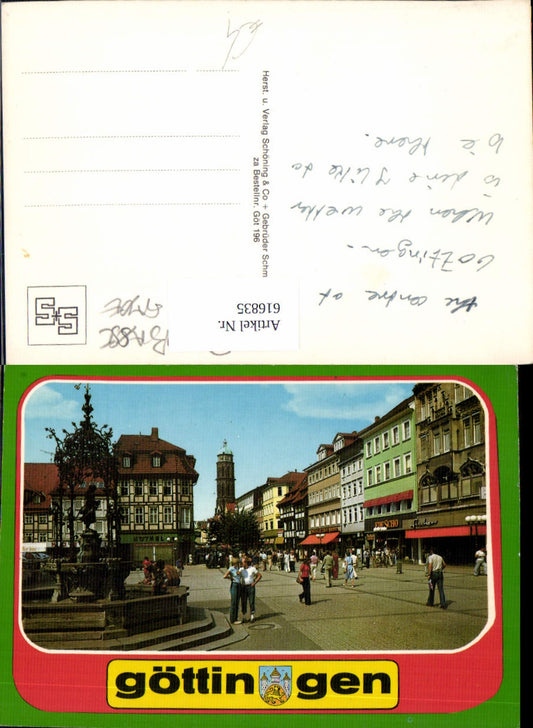 616835,Göttingen Ansicht Platz m. Brunnen