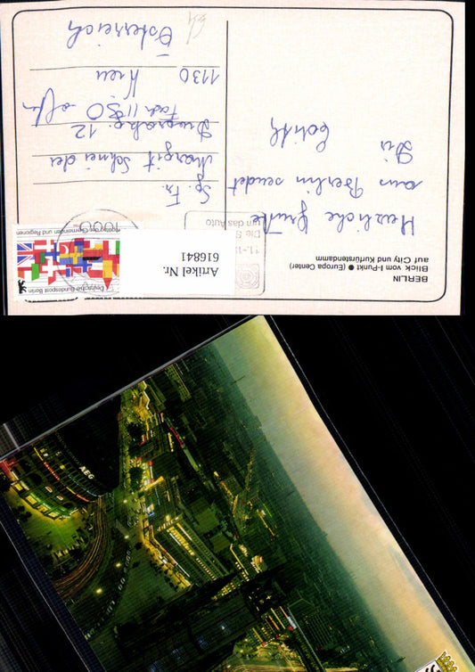 616841,Berlin Blick Europa Center auf City u. Kurfürstendamm b. Nacht