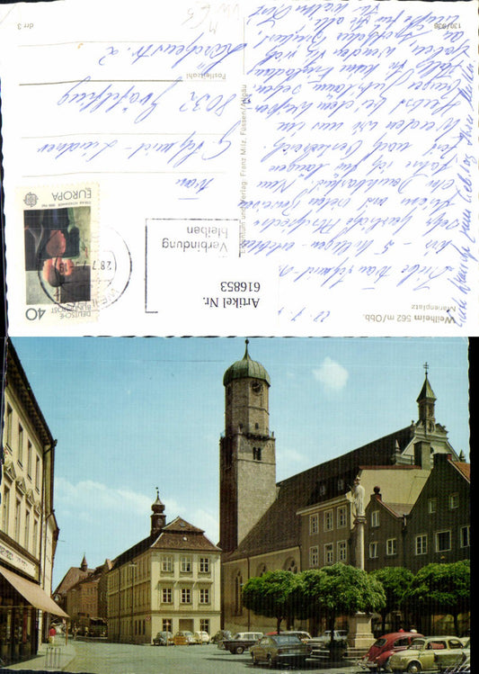 616853, Weilheim in Upper Bavaria, Marienplatz, VW Beetle