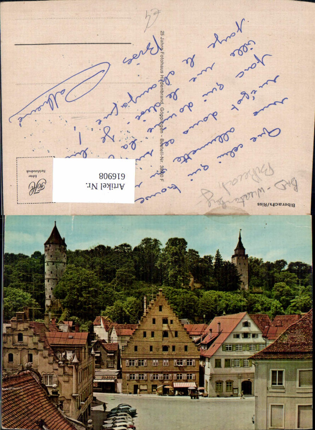 616908,Biberach a. d. Riß Marktplatz Weißer Turm u. Gigelturm