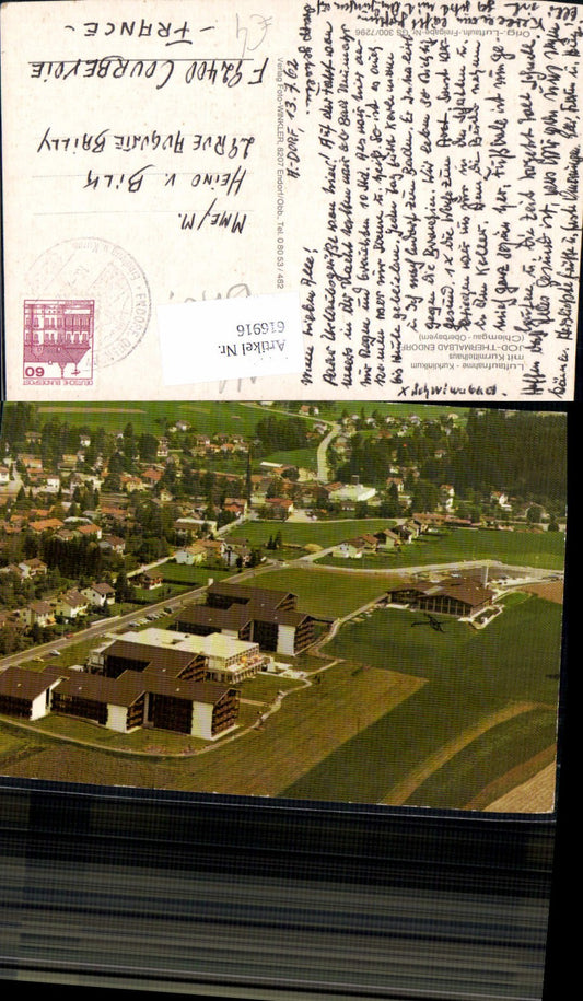 616916, Aerial view of Bad Endorf Chiemgau spa clinic with spa treatment center