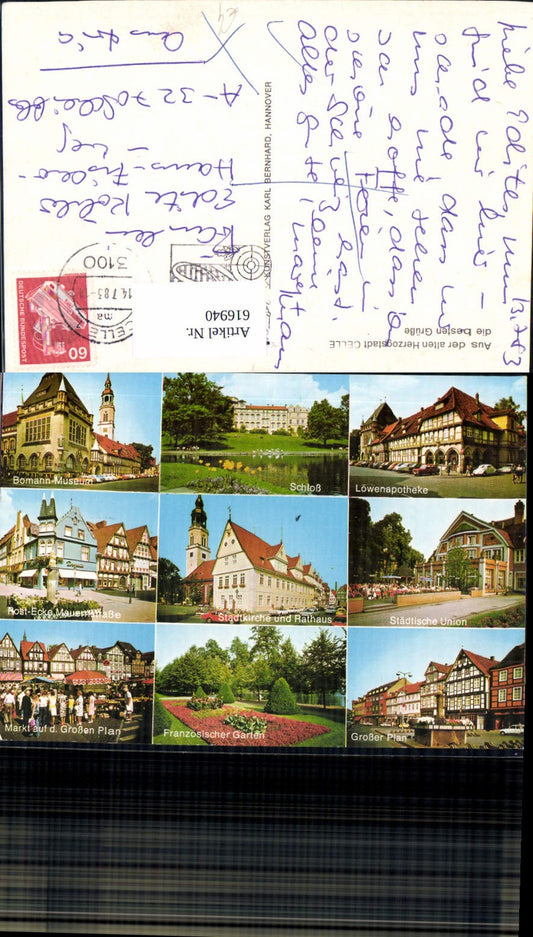 616940,Mehrbild Ak Celle Bomann-Museum Schloss Stadtkirche Rathaus