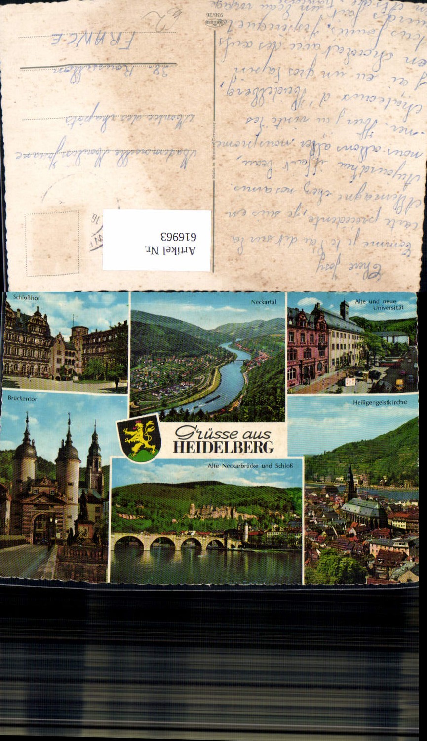 616963,Mehrbild Ak Heidelberg Neckartal Universität Brückentor Schloss