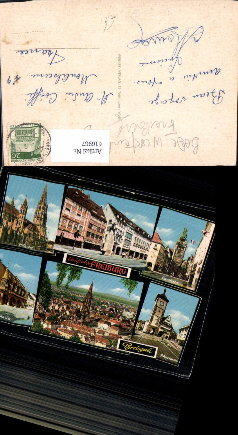 616967,Mehrbild Ak Freiburg Breisgau Martinstor Schwabentor