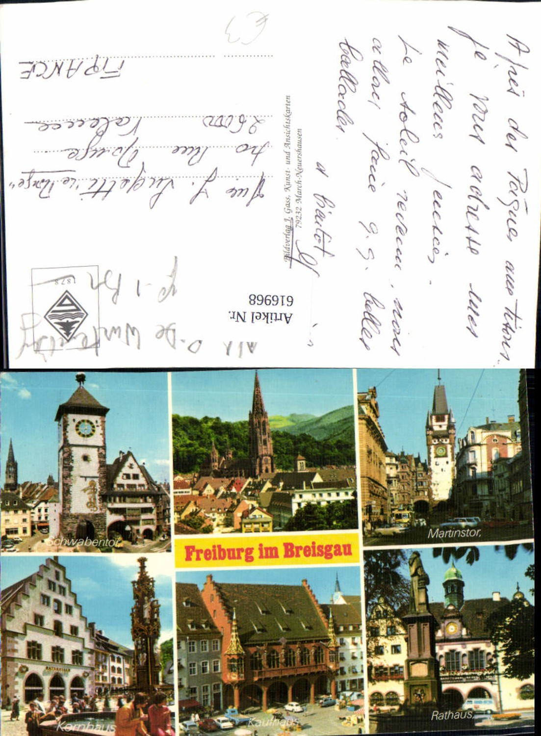 616968,Mehrbild Ak Freiburg Breisgau Martinstor Schwabentor Kornhaus Rathaus