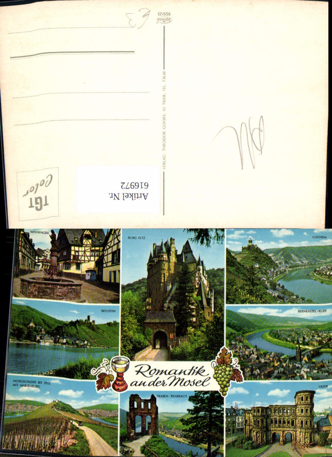 616972,Mehrbild Ak Romantik a. d. Mosel Burg Eltz Cochem Trier Beilstein