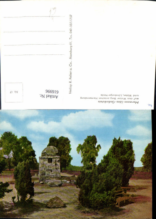 616996,Hermann Löns Gedenkstein Heidegrab Hermannsburg Gemeinde Südheide Lüneburger Heide