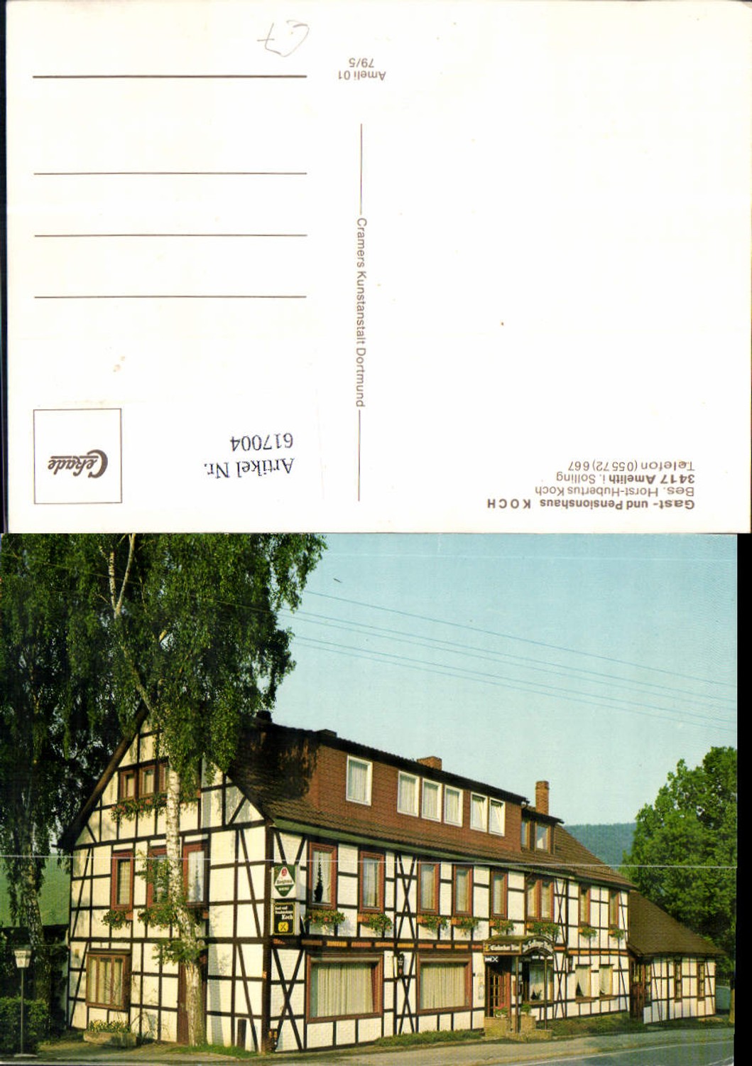 617004,Bodenfelde Amelith Solling Gasthaus Pension Koch Fachwerkhaus