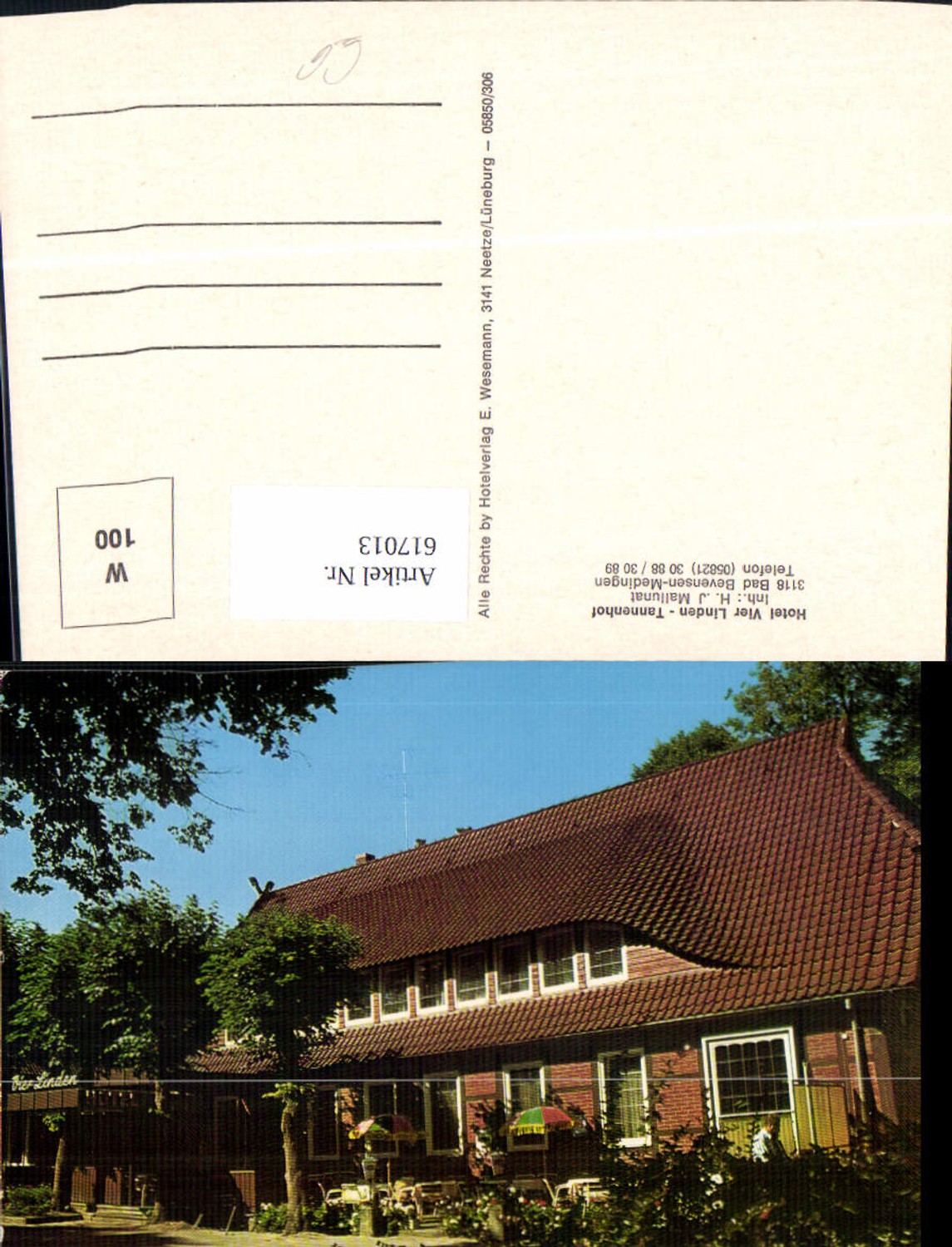 617013,Bad Bevensen Medingen Hotel Vier Linden Tannenhof