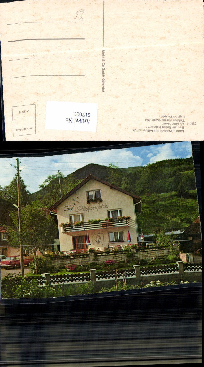 617021,Simonswald Cafe Pension Schloßbergblick