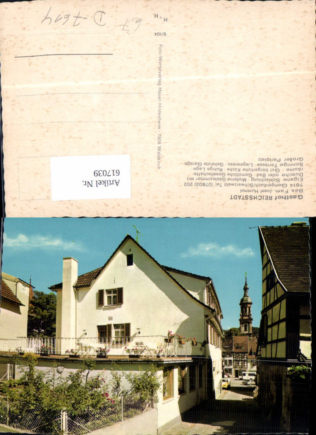 617039,Gengenbach Schwarzwald Gasthof Reichsstadt
