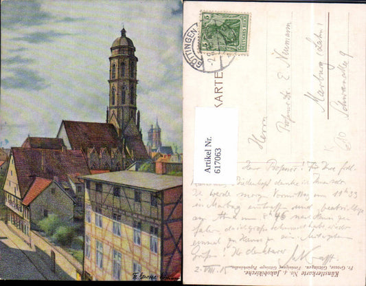 617063,tolle Künstler AK F. Grosse Göttingen Jakobikirche Kirche